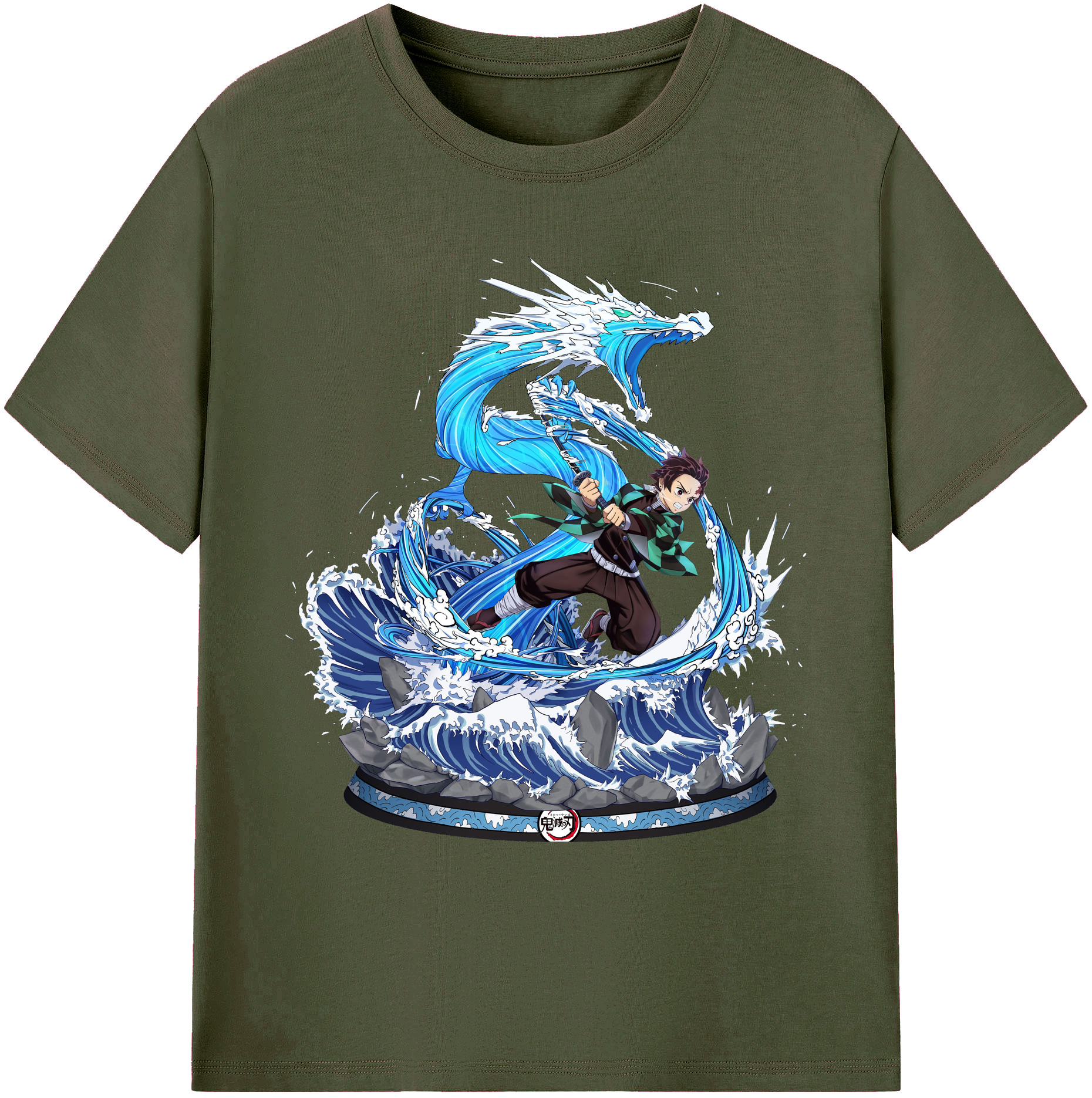 （画像用） 鬼滅の刃 竈門 炭治郎／かまど たんじろう Kamado Tanjirou 綿100％ メンズ半袖Tシャツ｜肌触りやわらか＆通気性